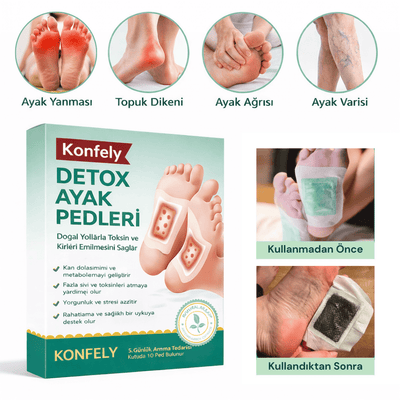 Konfely Odun Sirkesi Özlü Ayak Detoks Bandı
